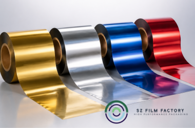 metallic coating film gold silver blue red roll