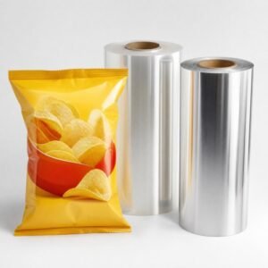 BOPP Film and PET Film Solutions for High-Barrier Potato Chip Packaging Bags Picture shows Shunzhan's BOPP and PET films for potato chip packaging